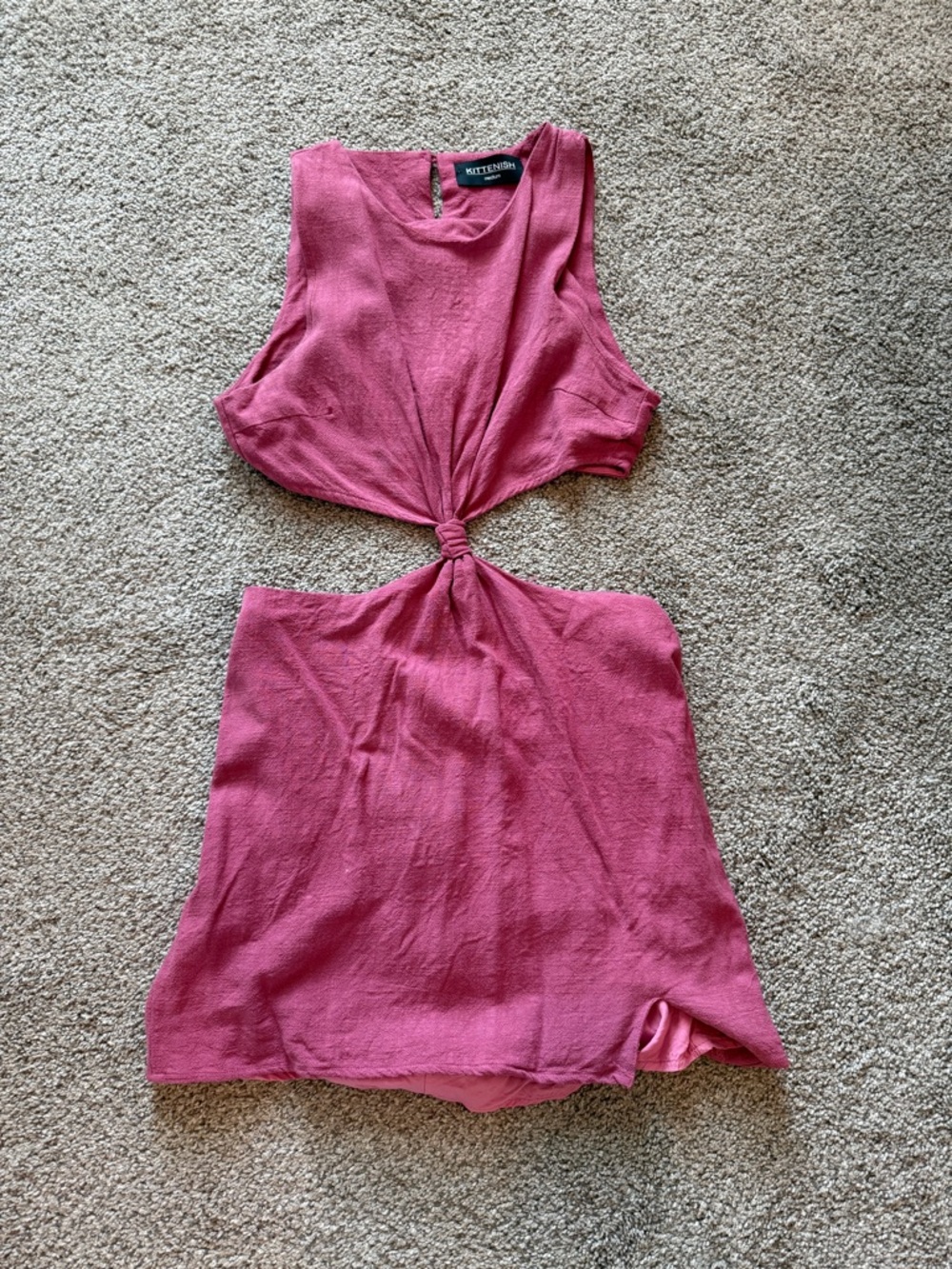 Knot Cutout Mini Dress - Dusty Rose